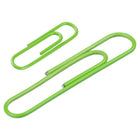 JAM Paper - Paquet combiné de trombones colourés - standard et jumbo - trombones vert lime - 1 paquet de 100 et 1 paquet de 75-Quantité : 100 trombones standard et 75 trombones jumbo (175 au total)