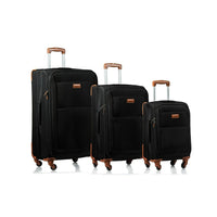 Champs - Ensemble de valises, collection Classique, 3 pièces, souples, noir (C5010-Black)-Polyester 1200D
