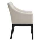 Modway - Alton Tissu tapis Fauteuil à manger - Noir de sel-Glissières de plancher sans marquage