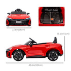 Aosom - voiture électrique pour enfants 12v 3,1 mph avec télécommande - rouge-Mécanisme de démarrage progressif pour la sécurité des enfants 