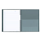 Blueline - Livre de notes NotePro à couverture rigide - 10,75 po L x 8,75 po H - Gris - 200 pages-Pochette de rangement