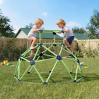 Qaba - Dôme d’escalade géométrique 6 pi, aire de jeux de type jungle gym pour enfants de 3 à 8 ans, intérieur/extérieur - vert-Améliore la coordination, la force et les compétences sociales grâce à l'escalade 