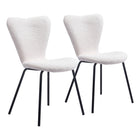 Zuo - Thibideaux Chaise de salle à manger - Ivoire - Ensemble de 2-Assemblage requis