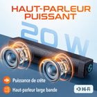 Delton - Enceinte d'ordinateur SB200 de 20 watts, avec barre de son filaire/sans fil, noire-Se connecte facilement aux appareils Android, iOS, Windows et Mac, ainsi qu'aux téléviseurs connectés, aux consoles de jeux et aux projecteurs.