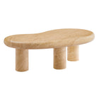 Modway - Elowen Intérieur - Terrasse extérieure Faux travertin texturé Table basse - Travertin-9