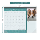 Blueline - 2027 Calendrier sous-main mensuel Le meilleur ami de l’homme - 22 po x 17 po - bilingue-Image différente de chien chaque mois