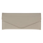 Gry Mattr - Porte-cartes - 7,5 x 3,25 po - Crème-Fermeture de style enveloppe avec bouton-pression sécuritaire