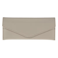 Gry Mattr - Porte-cartes - 7,5 x 3,25 po - Crème-Fermeture de style enveloppe avec bouton-pression sécuritaire
