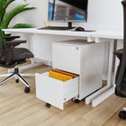 Ceha Canada - Coffrets métalliques à 2 tiroirs - Blanc Signal-CONSTRUCTION DURABLE : Fabriquée en acier avec une finition résistante aux rayures, cette armoire de classement garantit une durabilité à long terme