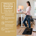 Rocelco - Support de bureau réglable de 45 po avec support triple pour écran et tapis anti-fatigue-Le DM3 s'adapte à trois moniteurs LCD/LED de 13" à 27" jusqu'à 8 kg/17,6 lb. chaque