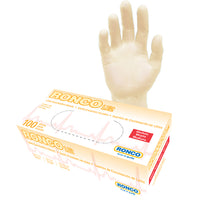Ronco - Gants de latex LE2, Tan, Moyen, Paquet de 100-Tan