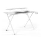 Emerge Bureau de jeu Vizon, 47 po, blanc-Bureau de jeu stratifié blanc
