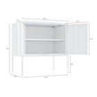 Manhattan Comfort - Ava 23,6 po Buffet d’Appoint Moderne - Blanc-Comprend 1 étagère réglable