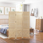 HOMCOM - Séparateur de pièce autoportant 3 panneaux avec présentoir à panneau perforé pour bureau à domicile - bois naturel-Dimensions totales : 44,9 po l x 56,9 po H x 0,7 po P (114 x 144,5 x 1,7 cm)  
