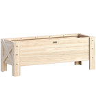 Outsunny - jardinière surélevée de jardin - 3,3 pi L x 1,2 pi l x 1,2 pi H - bois de sapin-Convient pour les plantes, légumes, herbes, fleurs, etc.
