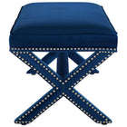 Modway - Rivet Performance Velvet Banc - Marine-Revêtement en velours de performance