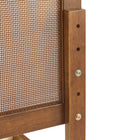 Modway - Sirocco Rotin et bois Lit à plateforme jumelle, Noyer-Capacité de poids : 794 lb.