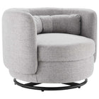 Modway - Relish Tissu rembourré Chaise pivotante - Noir Gris clair-Chaise pivotante d’accent