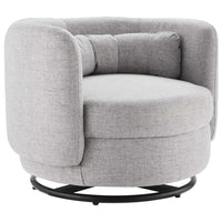 Modway - Relish Tissu rembourré Chaise pivotante - Noir Gris clair-Chaise pivotante d’accent
