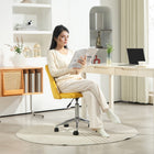 Vinsetto - Chaise d’ordinateur pivotante sans accoudoirs - jaune-Hauteur d’assise réglable pour s’adapter à votre bureau et à votre style d’assise