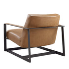 Modway - Seg Cuir végane Chaise d’accent - Tan-5
