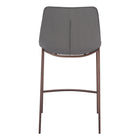 Zuo - Magnus Tabouret de comptoir - Slate Gris/Noyer - Ensemble de 2-6
