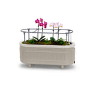 Permasteel - Jardinière à arrosage automatique avec supports de fixation - taupe-Bouchon de drainage