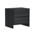 Manhattan Comfort - Linda 24" Table de nuit moderne à 2 tiroirs - Gris charbon - Lot de 2-Parfait pour le rangement de chevet, les lampes ou les objets de décoration