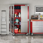 Seville Classics - Armoire de rangement roulante UltraHD - 36 po L x 18 po l x 72 po H - Rouge-Dimensions: 36 po L x 18 po l x 72 po H