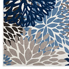 Modway - Calithea Vintage classique abstrait floral Tapis de 5 pi l x 8 pi L - Bleu, brun et beige-Polypropylène 100% à thermofixation douce