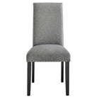 Modway - Parcel Restauration Tissu rembourré Fauteuil d’appoint - Gris clair-Capacité de poids de la chaise : 285 lb.