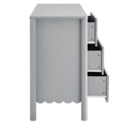 Modway - Emmeline 6 tiroirs festonnés Commode, Gris clair-7