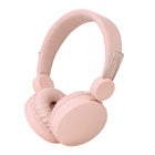 Basic Tech Écouteurs pliables sur l'oreille Bluetooth, pour enfants - Rose-Autonomie de 6 heures