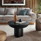 Modway - Caspian Béton rond Table basse - Noir-MDF Construction