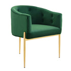 Modway - Savour Touffe Performance Velvet Chaise d’accent - Émeraude-Chaise d’accent touffée