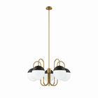 Modway - Stellar 5-Lumière Lustre - Laiton satin opale-Lustre moderne à 5 lumières