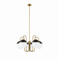Modway - Stellar 5-Lumière Lustre - Laiton satin opale-Lustre moderne à 5 lumières
