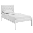 Modway - Mia Vinyle Lit simple, Blanc blanc-7