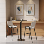 Zuo - Desi Tabouret de bar - Blanc - Ensemble de 2-Assemblage requis