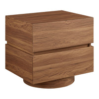 Modway - Koval 2 tiroirs Table de chevet - Noyer -Table de chevet moderne à 2 tiroirs