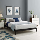 Modway - Lodge Bois Cadre complet de plate-forme, Cappuccino-Fond de teint solide pour matelas