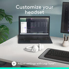 Logitech - Zone 300 casque Bluetooth sans fil avec microphone anti-parasite - Blanc-Entièrement compatible avec Windows 11
