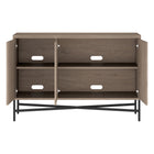 Hudson&Canal - Buffet Brighton 48" L - Chêne gris vieilli-Nettoyer avec un chiffon doux et sec, sans produits chimiques agressifs ni produits de nettoyage abrasifs