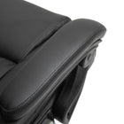 Vinsetto - Chaise de bureau de massage avec vibrations 6 points et repose-pieds - noir-Couleur : Noir