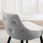 Modway - Adorn Performance Velvet Tabouret de comptoir - Gris clair-Tissu résistant aux taches durable