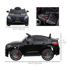 Aosom - Voiture électrique pour enfants 12v, mercedes benz amg glc63s coupe - noir-Livré avec des phares avant et arrière fonctionnels 