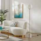 Modway - Logic Terrazzo Lampe sur pied, Blanc-Terrazzo Base