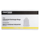 Coastwide Professional - Sacs à ordures - résistants - 35 po l x 50 po L - transparents - Paquet de 125-Pliés individuellement pour une distribution facile