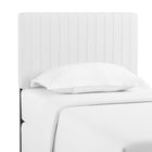 Modway - Keira Imitation cuir Tête de lit jumelée, Blanc-Cadre en bois massif et panneaux de particules