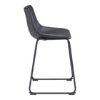 Zuo - Smart Tabouret de comptoir - Noir - Ensemble de 2-Dimensions: 21,3 po L x 18,9 po L x 34,6 po H